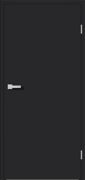 G-Tec Schwarz matt 9005 Türe Wohnungstüre Klimaklasse 3 mit Zarge und Beschlag